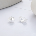 wholesale S925 Silver Fashion Korean Japanese Large Circle Shell Pattern Personality Trend Minimalist Style Versatile Earrings Ear Clips-0-2