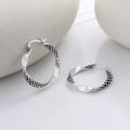 wholesale S925 Sterling Silver Creative Unique Design Twist Large Hoop Ear Clasp Ins Trendy Hip-hop Earrings-0-1