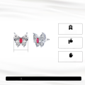 wholesale S925 Sterling Silver Jewelry, Light Luxury Ultra-Sparkling Top-Grade Zirconia Butterfly Stud Earrings with a Fashionable and Premium Feel-0-4