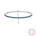 wholesale S925 Sterling Silver 20mm Colorful Zircon Tennis Adjustable Bracelet, Fashionable and Versatile-0-11