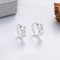 wholesale S925 Sterling Silver Korean Style Rope Knot Double Hoop Clasp Fashion OL Fresh and Unique Design Versatile Earrings-0-0