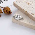 wholesale S925 Sterling Silver Cloud Tide Pavilion Unique Pattern Stripes Niche Matching Bracelet Necklace DIY Universal Clasp Ingot Clasp-0-3