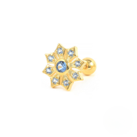 wholesale 925 Sterling Silver Hot-selling Colorful Zircon-studded Threaded Bead Ear Cartilage Piercing Earrings, Popular In Europe And America, Cute Ins Trendy-Single #21