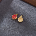 wholesale Gold-plated 925 Ancient Silver Enamel Fortune Attraction and Blessing Drop Pendant for DIY Bracelet String Accessory-0-19