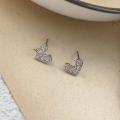 wholesale S925 Silver Minimalist Heart-shaped Earrings with Small Fresh Love Micro-set Zircon Studs for Women, Source Spot Wholesale-0-3