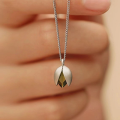 wholesale S925 Sterling Silver Happy Nut Pendant Necklace, Unique and Stylish Designer Collarbone Chain for Girlfriend-0-0