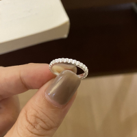 wholesale S925 Sterling Silver Chocolate Bar Ring, Ins Vertical Line Minimalist Ring for Women, High-End Stackable Pinky Ring or Index Finger Ring-Silver Adjustable opening