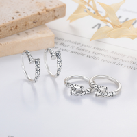 wholesale Silver, Cloud Tide Pavilion S990 Retro Antique Gold Hoop Stick, National Mythology Sun Wukong's Ocean Stabilizing Needle, Chinese Trend Openable Ring-YJ1312M polished (small) / about 2.7g &gt; opening adjustable