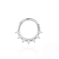 wholesale S925 Sterling Silver Star Triangle Zircon Inlaid Cartilage Ear Hoop, Popular Nose Ring-0-7