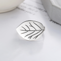 wholesale S925 Silver Cloud Tide Pavilion Natural Small Fresh Leaf Creative Design Niche Literary Fashion Versatile Openable Ring-0-1