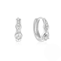 wholesale 925 Sterling Silver Twisted Figure-8 Zircon Stud Earrings,-0-5