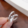 wholesale 925 Sterling Silver Couple Rings for Men and Women, Fashionable and Personalized Ins Style Korean Version High-end Sense Qixi Festival Gift-0-1