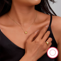 wholesale 925 Silver Cross-Border Hot-Selling Green Zircon Heart Necklace Set with High-End Stud Earrings Jewelry Wholesale-KR1011056-A#6>925 silver