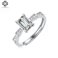 wholesale 925 Silver Cross-Stacking Ins Moissanite Ring with Design Sense, Best-Selling European and American Light Luxury Ring for Women, Does Not Fade-0-1