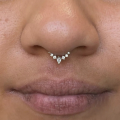 wholesale S925 Sterling Silver Ins-style Round Zircon-studded Cartilage Earring, Nose Ring, Ear Stud-0-2