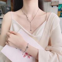 wholesale S925 Sterling Silver Cartoon Graffiti Gingerbread Man Necklace Bracelet, Fresh and Cute Sweet and Cool Style Versatile Accessory-447FL/bracelet approx. 9.6g 925 silver