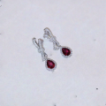 wholesale [Metal Material First] 925 Silver Gold Plated Lab-Cultured Pigeon Blood Red Ruby Stud Earrings for Women, Hot Sale on Douyin Kuaishou Live-0-3
