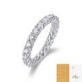 wholesale S925 Sterling Silver Moissanite Full Eternity Ring Cross-border Etsy Hot Selling New Style Source Wholesale Ready to Ship Dropshipping-0-6