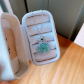 wholesale S925 Sterling Silver New Chinese Style Blue Water Jadeite Buddha Necklace for Women, Luxurious Smiling Maitreya Pendant Embedded Collarbone Chain-0-2