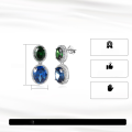 wholesale S925 sterling silver French retro geometric oval earrings, high-end wholesale earrings-0-1