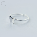 wholesale S925 Sterling Silver Ring for Women, Ethereal and Sweet, Smooth Butterfly Ring, Minimalist Open-Ended Tail Ring J0049-1-0-0