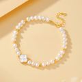 wholesale S925 sterling silver four-leaf clover natural freshwater pearl bracelet with moonstone, trendy design, niche collectible-0-0