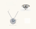 wholesale S925 Sterling Silver New Style Moissanite Pendant French Bubble Necklace D Color Moissanite Collarbone Chain Wholesale-0-6