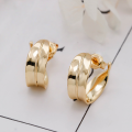 wholesale 14K Gold Plated S925 Silver Minimalist Japanese-style Leaf Design Stud Earrings-0-2