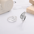 wholesale S925 Silver Retro Antique Thai Silver Geometric Zodiac Snake Ethnic Ancient Style Trendy Design Open Ring-0-0