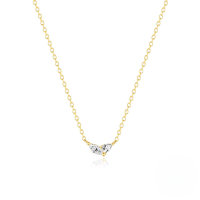 wholesale S925 Sterling Silver Cat's Eye Stone Classic Teardrop Pendant Choker Necklace, French Style Retro Understated Luxury-Gold 925 silver