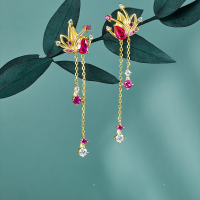 wholesale 925 Sterling Silver Original Design Long Tassel Earrings High-End Sense Accessories Niche Luxury New Chinese Style Earring Wholesale-925 Sterling Silver Earrings Gold 925 Silver