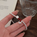 wholesale S925 Sterling Silver Handwoven "Peace and Joy" Bracelet for Women, New Chinese Style Versatile High-End Hand Accessory-0-3