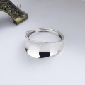 wholesale S925 Sterling Silver Retro Korean Style Minimalist Ins Cold Wave Bumpy Ripple Polished Versatile Open Ring-0-1