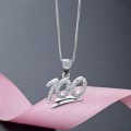wholesale S925 sterling silver zircon inlaid creative 100-point pendant student exam full score necklace wholesale-0-0