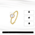 wholesale S925 Sterling Silver Ring with Cultured Freshwater Pearl, Simple and Stylish Ins Versatile Women's Ring-0-1