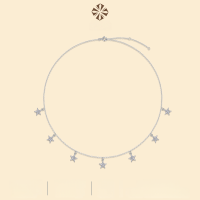 wholesale 925 Sterling Silver Non-Tarnishing Star Collarbone Necklace for Layering, Ins Style High-End Women's Jewelry-Moissanite