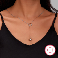 wholesale 925 Sterling Silver Adjustable Stretch Bead European and American Light Luxury High-end Sense Collarbone Chain Ins Style Women Wholesale-Necklace 925 Silver