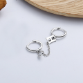 wholesale S925 Sterling Silver Korean Dongdaemun Minimalist Design Letter H Single-sided Tassel Street Style Hoop Earrings-0-1
