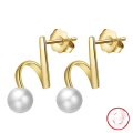 wholesale GPE Collection S925 Sterling Silver European and American Cross-Border Exquisite Earrings, Natural Freshwater Pearl Stud Earrings Wholesale-0-48