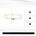 wholesale S925 Sterling Silver New Evil Eye Double Layer Bracelet Wholesale from Yunqian Handpicked-0-1
