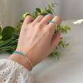 wholesale S925 Silver Nalan Fresh Sweet Ins Style Exquisite Niche Design Turquoise Crushed Silver Bracelet S7423-0-1