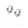 wholesale S925 sterling silver brushed circle ear cuff for women, small and unique design, simple and high-end, ear piercing earrings, ear accessories E1427-0-3