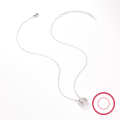 wholesale S925 Silver Cross-Border Best-Selling Circle Zircon Inlaid Necklace, Minimalist Luxury Pendant Choker, Versatile Wish Pearl Bead for Women-0-4