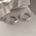 wholesale 999 Silver Minimalist Smooth Adjustable Open Ring for Women R00710-0-3