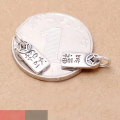 wholesale S925 Sterling Silver Coin Fortune and Blessing Pendant, Thai Silver Accessories DIY Handmade Red Rope Braided Bracelet Jewelry-0-1