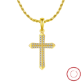 wholesale Metal Cross Pendant Retro Zircon Men's Trendy Personalized Hip Hop Necklace Jewelry-0-4