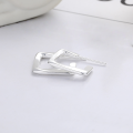 wholesale S925 Sterling Silver Trendy Korean-style New Square Design Statement Earrings, Versatile for Commuting, Unisex Cool Wind Ear Accessories-0-2