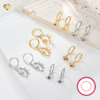 wholesale S925 Sterling Silver Cross-Border Exclusive Ins Style Earrings, Minimalist and High-End Women's Ear Clasps, Niche Layered Ear Accessories-Gold-KE23059 S925