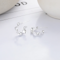 wholesale S925 Sterling Silver Irregular Wave Line Design Ear Studs, Personality Trend, Sweet and Cool Style, Design Sense Earrings for Women-0-1