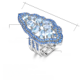 wholesale High-end luxurious designer-style natural topaz ring in S925 silver with Russian-inspired exaggerated design and natural colored gemstones-0-0